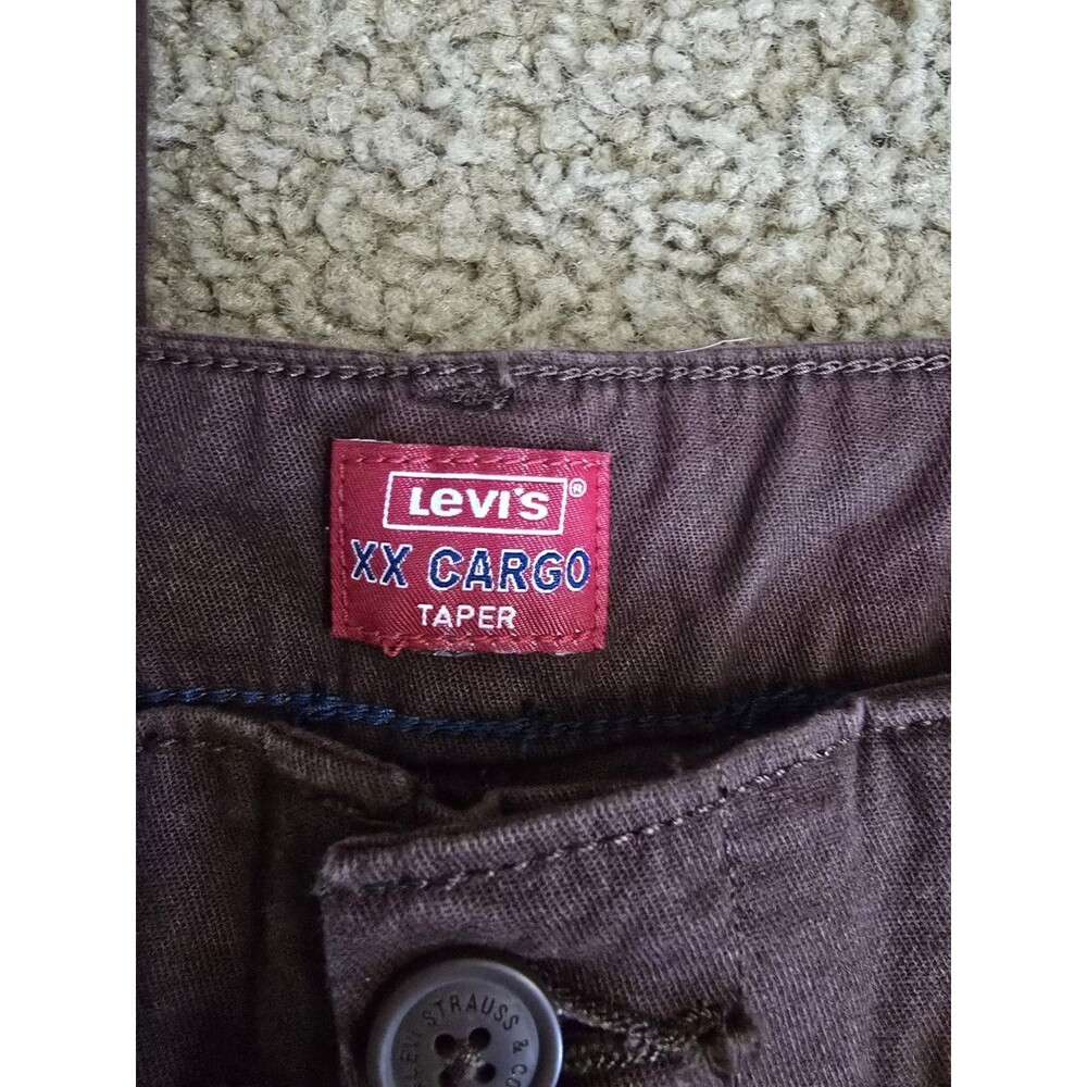 Levi’s XX Cargo Taper Pants Men's 32x30 Delicioso Brown Stretch Poplin Chino NEW - Picture 5 of 11